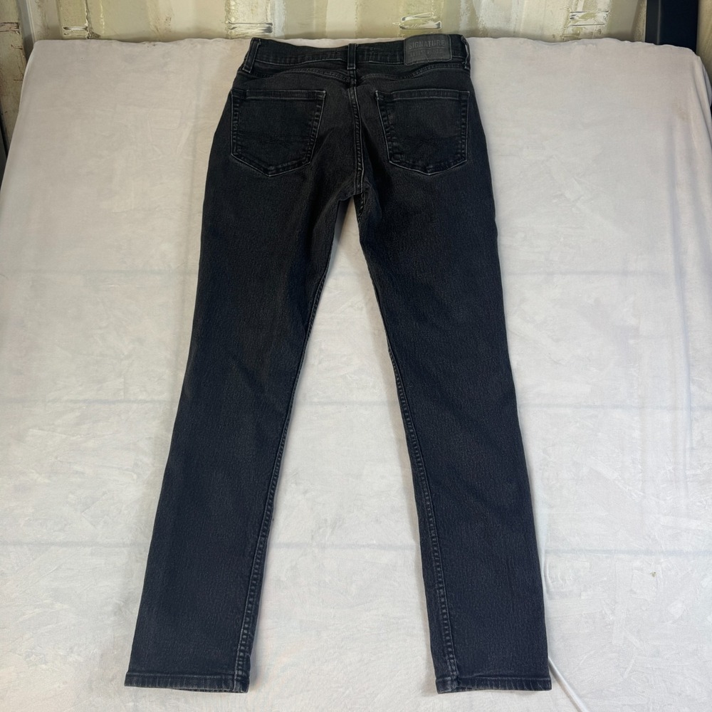 Levi's Signature Skinny Leg Jeans Mens 30x30 Gray Cotton Stretch Slim 5-Pockets